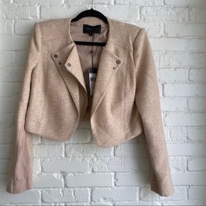 NWT BCBGMaxAzria Cream Lapel Jacket Size Medium